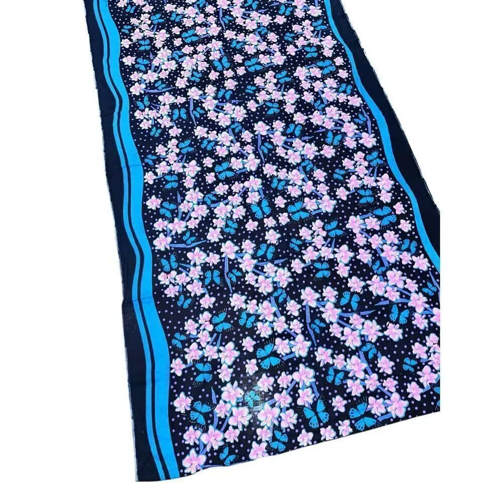 New With Tags floral Tropical-Print Wrap multicolored floral -print ruana wrap t